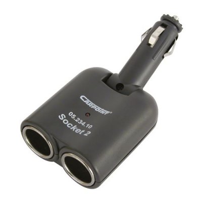 CARPOINT  Prise allume-cigare Double - 5Ah 12 V - Noir