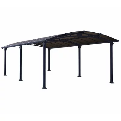 PALRAM Carport aluminium toit polycarbonate : 1 voiture - 23,1 m&sup2;