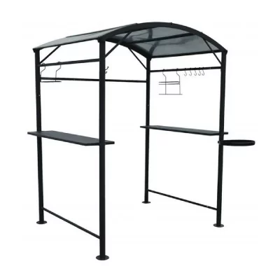 HABRITA Carport barbecue acier gris anthracite