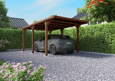 CERLAND Carport bois 1 voiture Victor &ndash; 14,8 m&sup2;