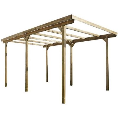 CHALET & JARDIN Carport en bois sans couverture Delahaye 15 m&sup2; - Chalet&jardin