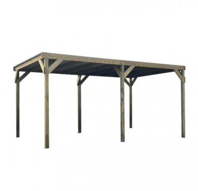 SOLID Carport  3000 X 5000 Mm Multicolor Bois