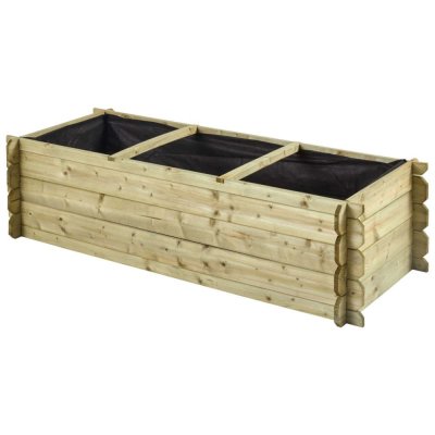 CERLAND Carr&eacute; Potager en bois BASIL 140x60x40