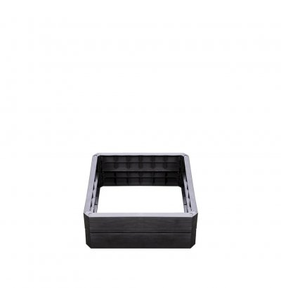 GARANTIA Carr&eacute; Potager Ergo Quadro L Imitation Bois 25 X 80 X 80 Cm