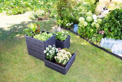 GARANTIA Carr&eacute; potager Ergo Quadro M - 4 parois et fixations - 