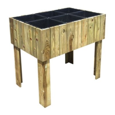 CERLAND Carr&eacute; potager VERTIKAL - 6 bacs plastiques - 85 L - L79 x l54 x h80