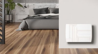 CARRERA  - radiateur a inertie Fonte Verre Blanc lcd 1000W - Blanc
