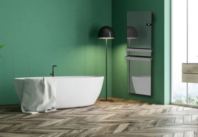 CARRERA  - radiateur seche Serviette verre miroir 1100W lcd - Miroir