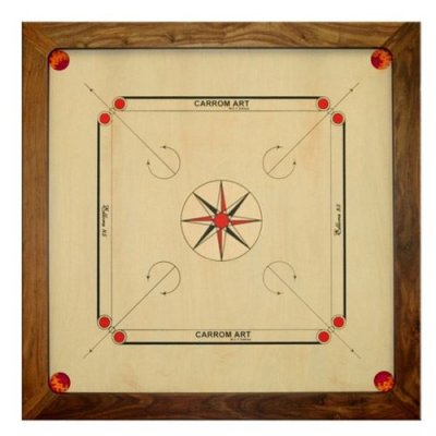 ASMODEE Carrom Art Carrom Ellora 85x85 cm- - Jeu en bois