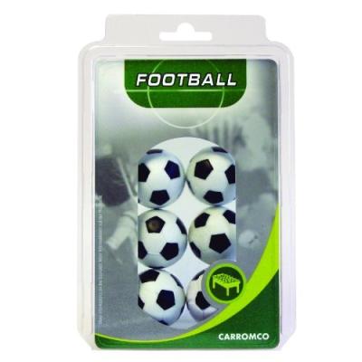 GENERIQUE Carromco - Balles Baby-Foot - Noir/Blanc - Lot De 6