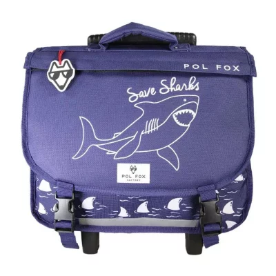 POL FOX Cartable &agrave; roulettes enfant  Shark