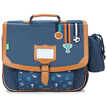 TANN S Cartable - TANNS - Paco - 38 x 31 x 15 cm - Bleu - Mati&egrave;re recycl&eacute;e