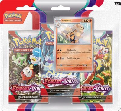 POKEMON Carte &agrave; collectionner Pok&eacute;mon EV01 Pack 3 boosters &Eacute;carlate et Violet