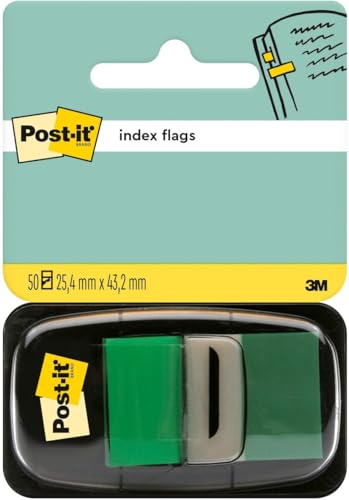 POST IT Carte de 50 Index Post-it repositionnables - 2.5 x 4,4 cm - vert