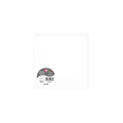 CLAIREFONTAINE Carte double - blanc - 13 x 13 cm