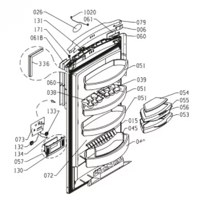 GORENJE Carte Ecran Tactil Rep 073 Pour Refrigerateur  - 171163