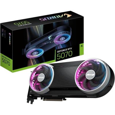 GIGABYTE Carte Graphique Aorus Geforce Rtx 5070 Infinity 12g 12 Go Gddr7 Pcie 5.0