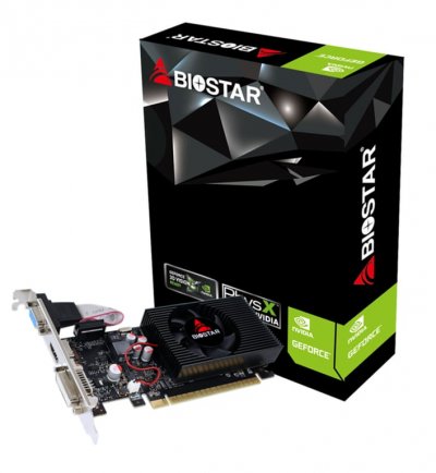 BIOSTAR Carte Graphique  GeForce GT730 VN7313TH41 4Go DDR3 1333MHz PCI Express x16 2.0 Noir 