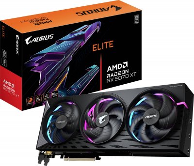 GIGABYTE Carte graphique -  AORUS Radeon RX 9070 XT ELITE 16Go - Neuf
