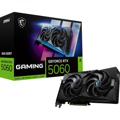 MSI Carte graphique  GeForce RTX 5060 Gaming OC 8 Go GDDR7 Reflex 2 RTX AI DLSS4