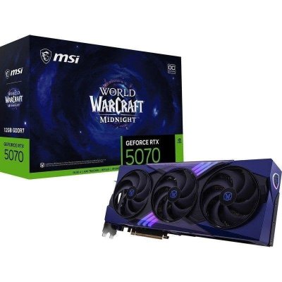 MSI Carte graphique  RTX 5070 12G World of Warcraft MIDNIGHT VOID OC
