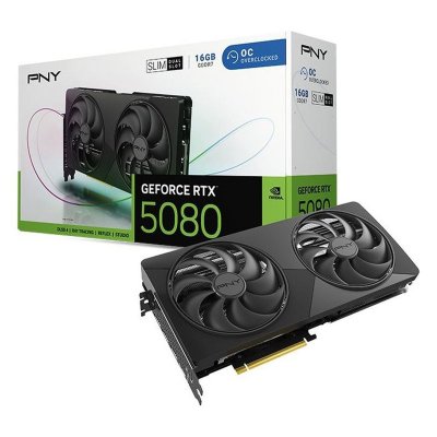 PNY Carte Graphique - Nvidia Blackwell - Geforce Rtx 5080 Slim Oc Dual Fan - 16 Go