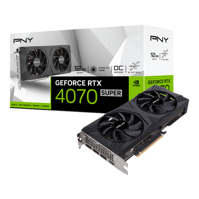 PNY Carte graphique  geforce 4070 super VCG4070S12DFXPB1-O