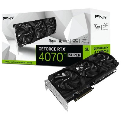 PNY Carte graphique  RTX 4070 Ti SUPER 16G VERTO OC Triple Fan