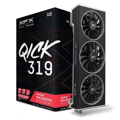 XFX Carte Graphique  RX-67XTYPBDP AMD Radeon RX 6700 XT 12Go GDDR6 2457MHz Noir 