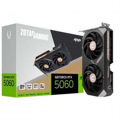 ZOTAC Carte graphique  GAMING GeForce RTX 5060 AMP 8 Go GDDR7 Reflex 2 RTX AI DLSS4