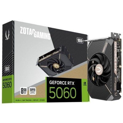 ZOTAC Carte graphique  GAMING GeForce RTX 5060 SOLO 8 Go GDDR7 Reflex 2 RTX AI DLSS4