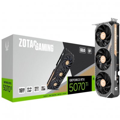 ZOTAC Carte graphique  GAMING GeForce RTX 5070 Ti SOLID SFF 16 Go GDDR7 Reflex 2 RTX AI DLSS4