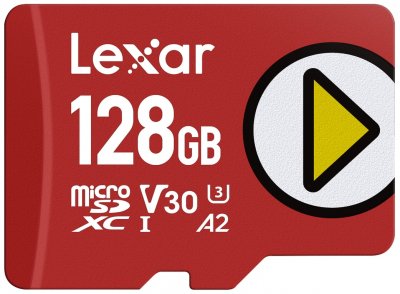 LEXAR Carte m&eacute;moire  microSDXC&trade; UHS-I Cards Play 128 Go Rouge 
