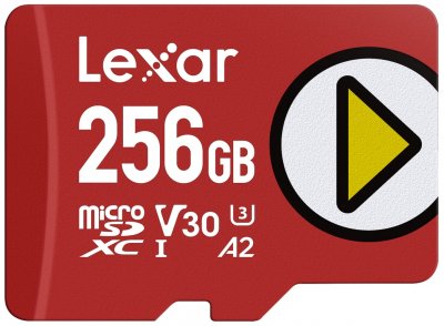 LEXAR Carte m&eacute;moire  microSDXC&trade; UHS-I Cards Play 256 Go Rouge