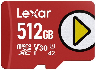 LEXAR Carte m&eacute;moire  microSDXC&trade; UHS-I Cards Play 512 Go Rouge