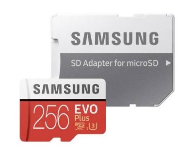  Carte m&eacute;moire micro SD Evo Plus 256Go avec adaptateur SD Samsung 