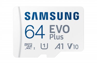 SAMSUNG Carte m&eacute;moire micro SD  EVO Plus 64 Go Gris et bleu