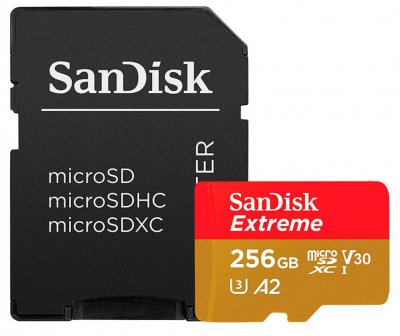 SANDISK Carte m&eacute;moire micro SD  Extreme PLUS microSDXC 256GB 200MB/s