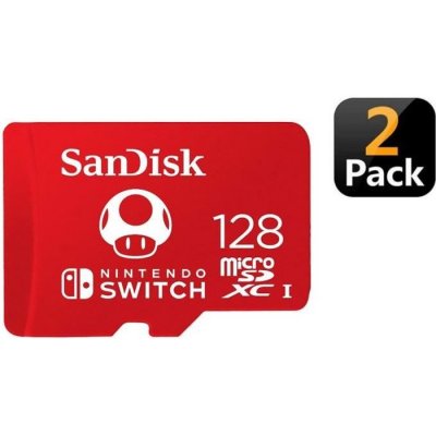 SANDISK Carte m&eacute;moire Micro SDXC 128 Go pour Nintendo Switch (PAQUET DE 2)
