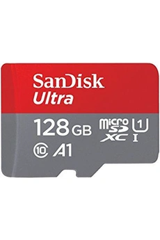 SANDISK Carte M&eacute;moire  Ultra MicroSDXC UHS-I 128 Go avec Adaptateur microSD, microSDHC et microSDXC 