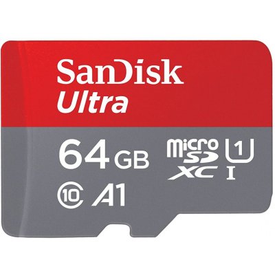 SANDISK Carte M&eacute;moire  Ultra MicroSDXC UHS-I 64 Go avec Adaptateur microSD, microSDHC et microSDXC 