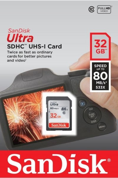 SANDISK Carte m&eacute;moire SD  ULTRA SDHC 32 Go