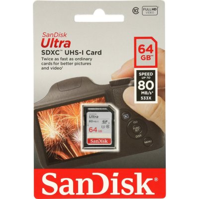 SANDISK Carte m&eacute;moire SD  ULTRA SDXC 64 Go