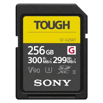 SONY Carte m&eacute;moire SD  256GB SF-G S&eacute;ries Tough Noir