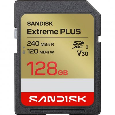 SANDISK Carte m&eacute;moire SDXC  Extreme&reg; PLUS 128 Go UHS-I