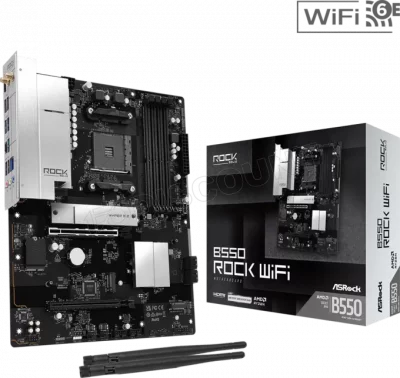 ASROCK Carte M&egrave;re  B550 Rock WiFi (AM4) #2POURCENT