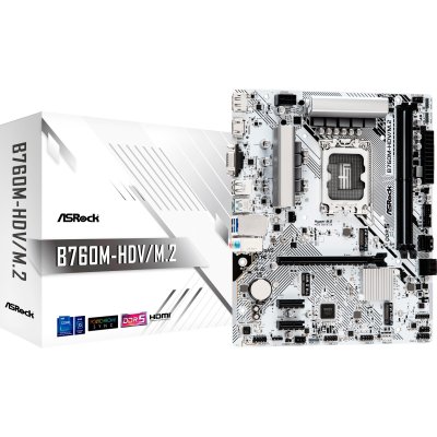 ASROCK Carte M&egrave;re  B760m-hdv/m.2 Ddr5 (intel Lga 1700) Micro Atx
