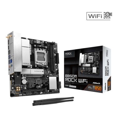 ASROCK Carte m&egrave;re  B850 B850M Rock WiFi Black (90-MXBU70-A0UAYZ)