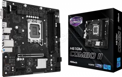ASROCK Carte M&egrave;re  H610M Combo II (Intel LGA 1700) Micro ATX #2POURCENT