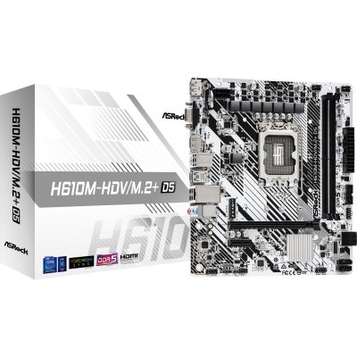 ASROCK Carte M&egrave;re  H610M-HDV/M.2+ DDR5 (Intel LGA 1700) Micro ATX